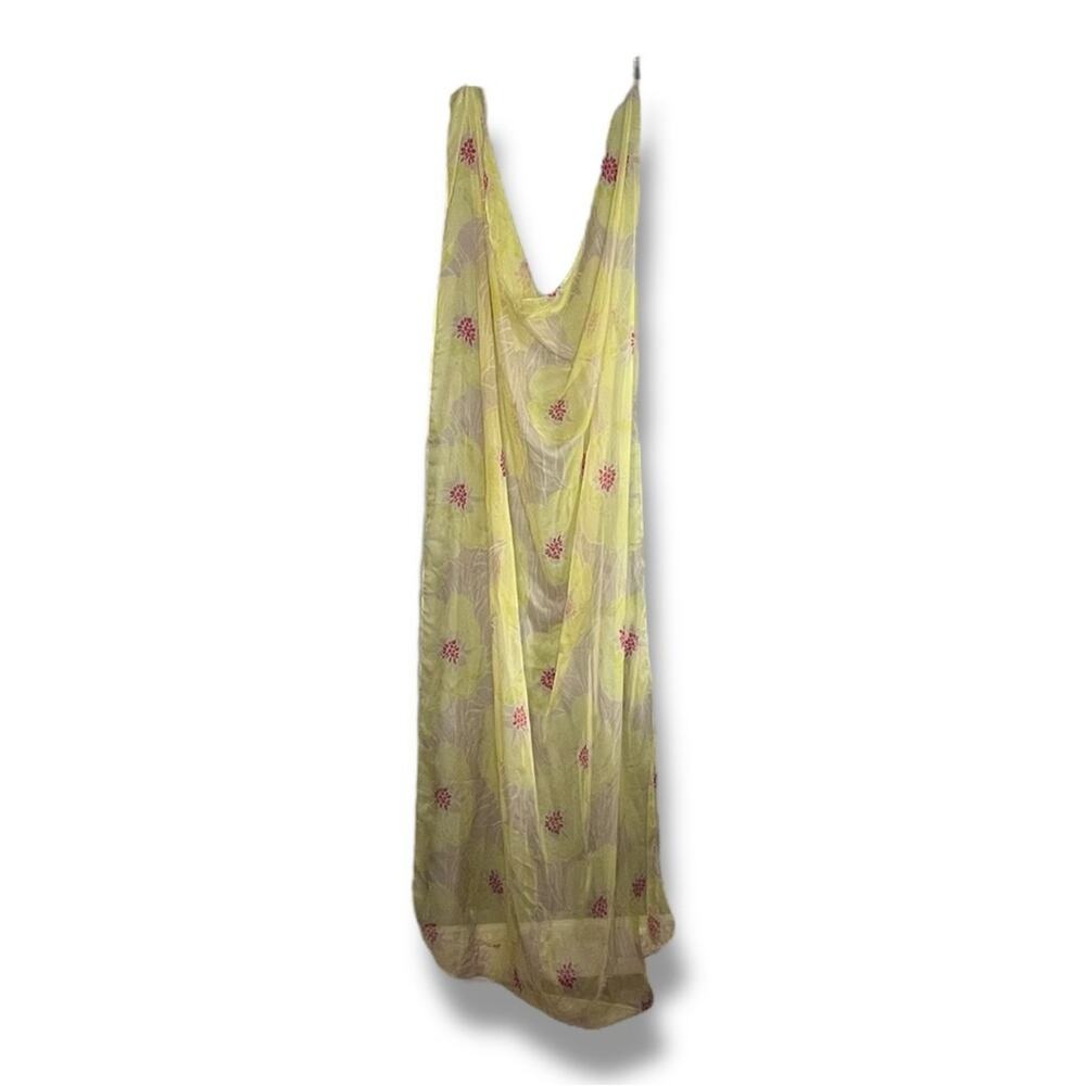 Sheer floral oversized wrap sarong scarf 41” x 70” - Picture 7 of 7